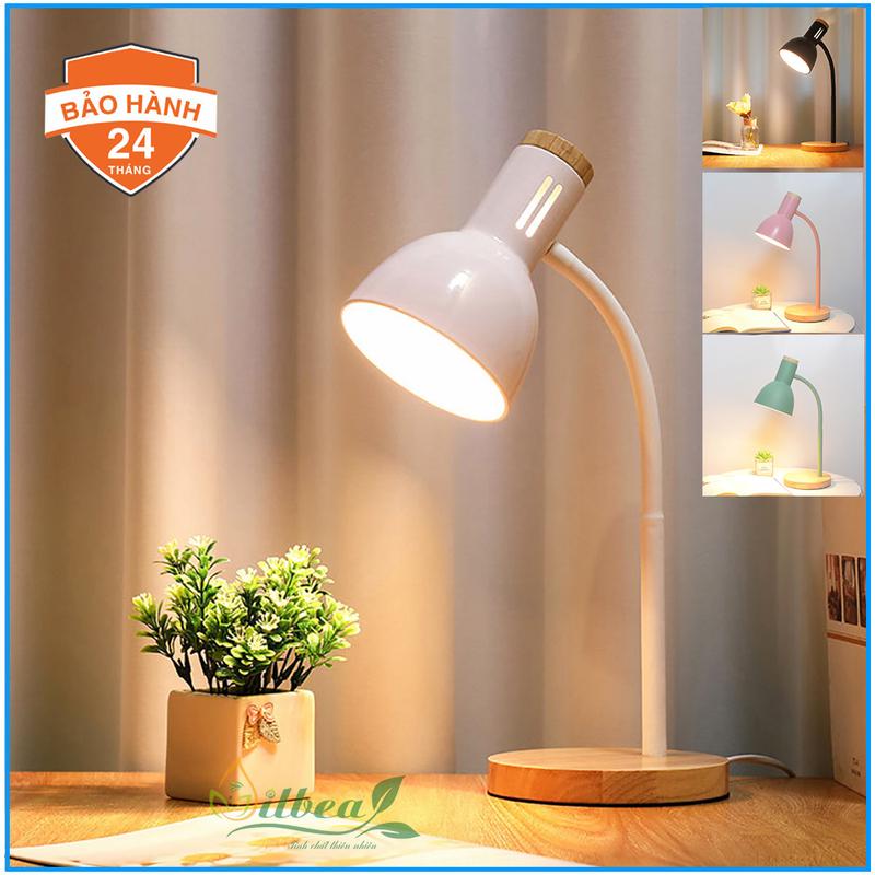 Đèn Học Đế Gỗ Để Bàn Dùng Bóng Đèn LED Bulb Của Rạng Đông Chống Cận Thị