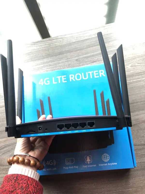 phát wifi từ sim 4G, bộ Bộ phát wifi 4G LTE B688 có 1 cổng WAN 4 cổng LAN, 6 ăngten Siêu Khỏe, hàng cao cấp 8
