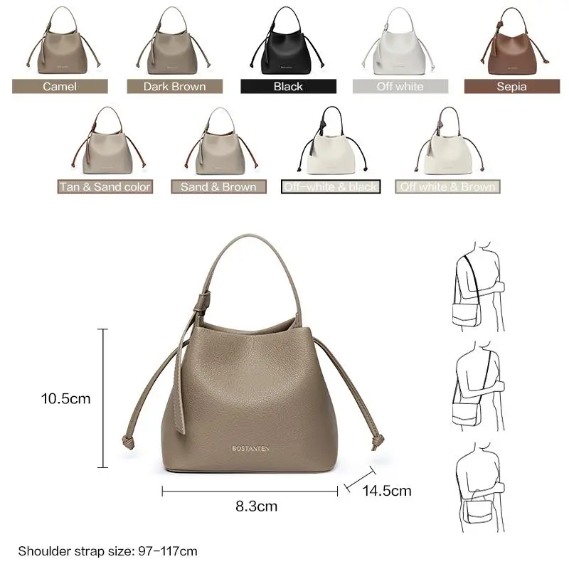 [Emma bag* IGun] BOSTANTEN Tas Selempang Wanita Sling Bag Wanita Shoulder Bag Kulit Sintetis Mewah 6
