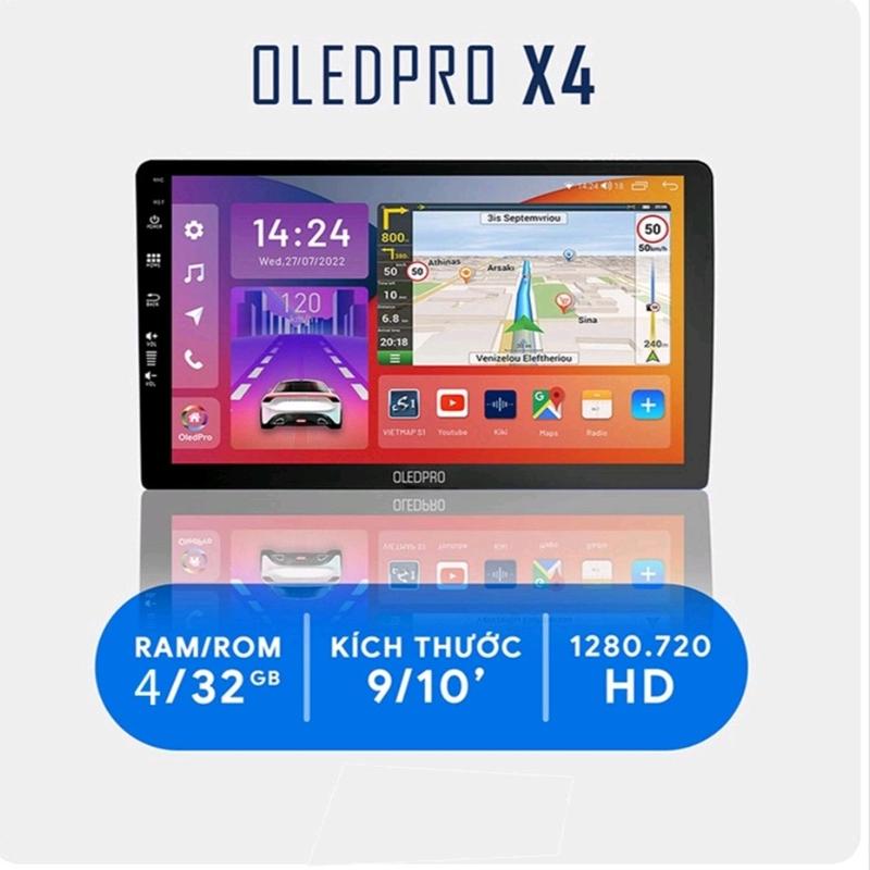  màng hình OLED pro x4 new,gam 4 32  10 inch,tặng Việt map s2 Youtube premium,hổ trợ sim 5g android box 