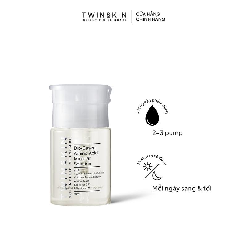 Nước tẩy trang Sạch khỏe sinh học TWINS SKIN Bio-Based Amino Acid Micellar…