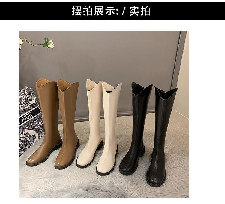 Product Introduction of Bốt Cao Bồi Phương Tây Cho Nữ, Bốt Dưới Đầu Gối, Bốt Hiệp Sĩ Cắt Chữ V Mới, Bốt Cao Đến Đầu Gối Giảm Béo, Mùa Thu Và Mùa Đông 11