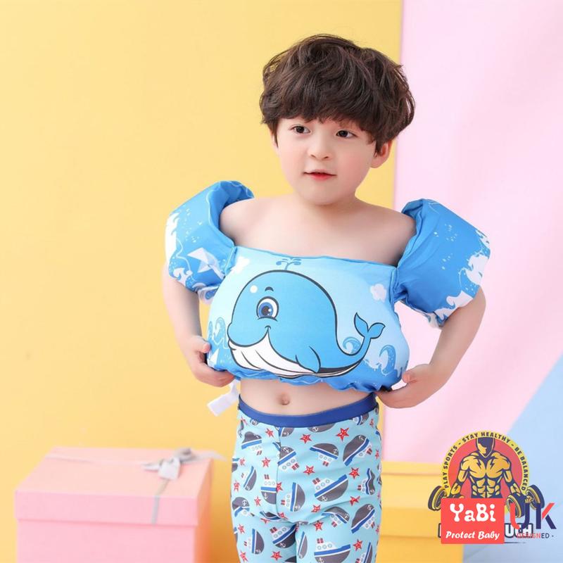 Áo phao bơi cho bé liền thân hỗ trợ tập bơi cho bé trai bé gái 2-6 tuổi từ 14kg đến 25kg chất liệu cao cấp YaBi