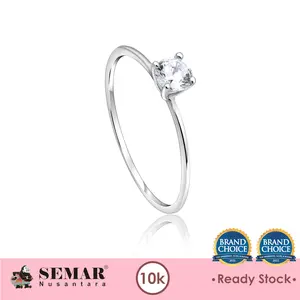 Cincin Emas Anada White Gold 10K Semar Nusantara