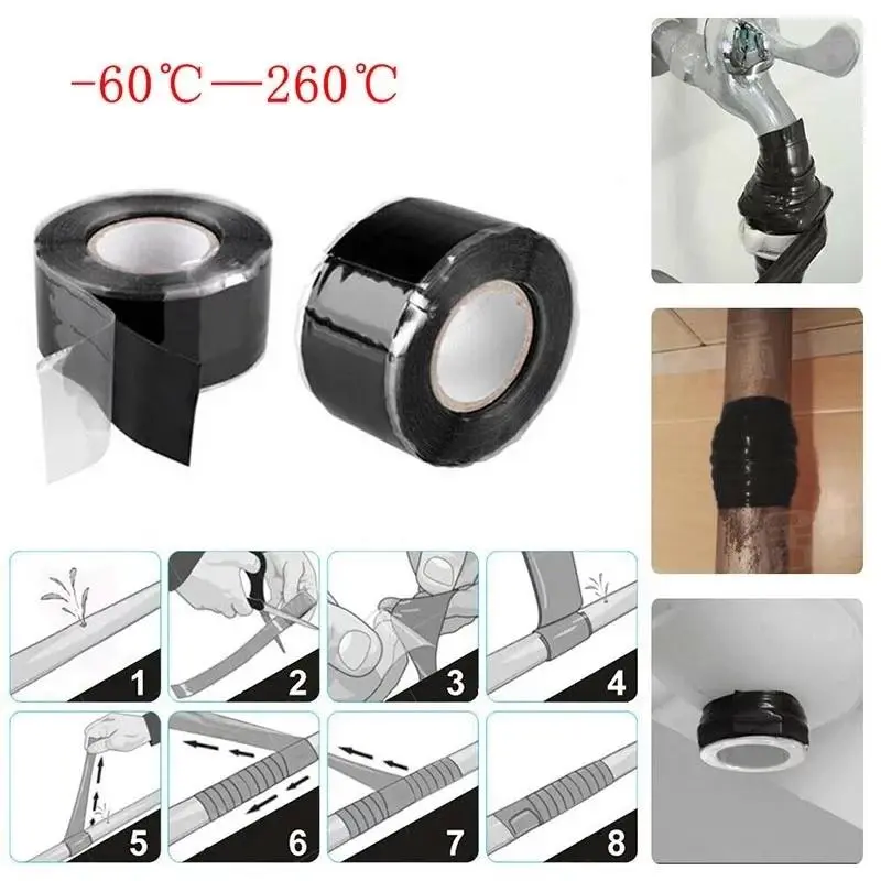 Waterproof Silicone Self-adhesive Tape, Bath & Kitchen Caulking Tape Sealant Strip, PVC Self Adhesive Bath & Wall Sealant Tape Caulk, Shower Tile Sealant 3