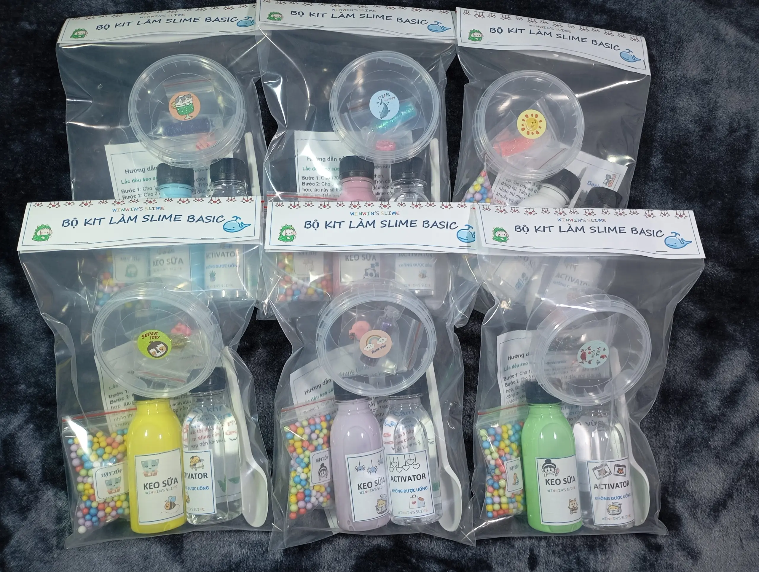 SET LÀM SLIME BASIC PREMIUM SIZE 120ML - CUTE ICON