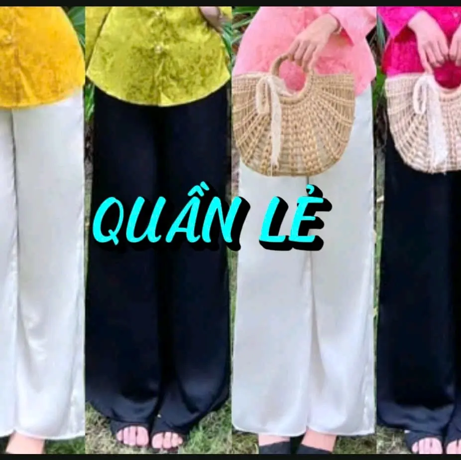 Quần lẻ bà ba( không áo), quần lụa satin mềm mát, lưng chun, ống suông, có túi đủ size 40-65kg- ĐỒ LAM KAMI Nữ Women