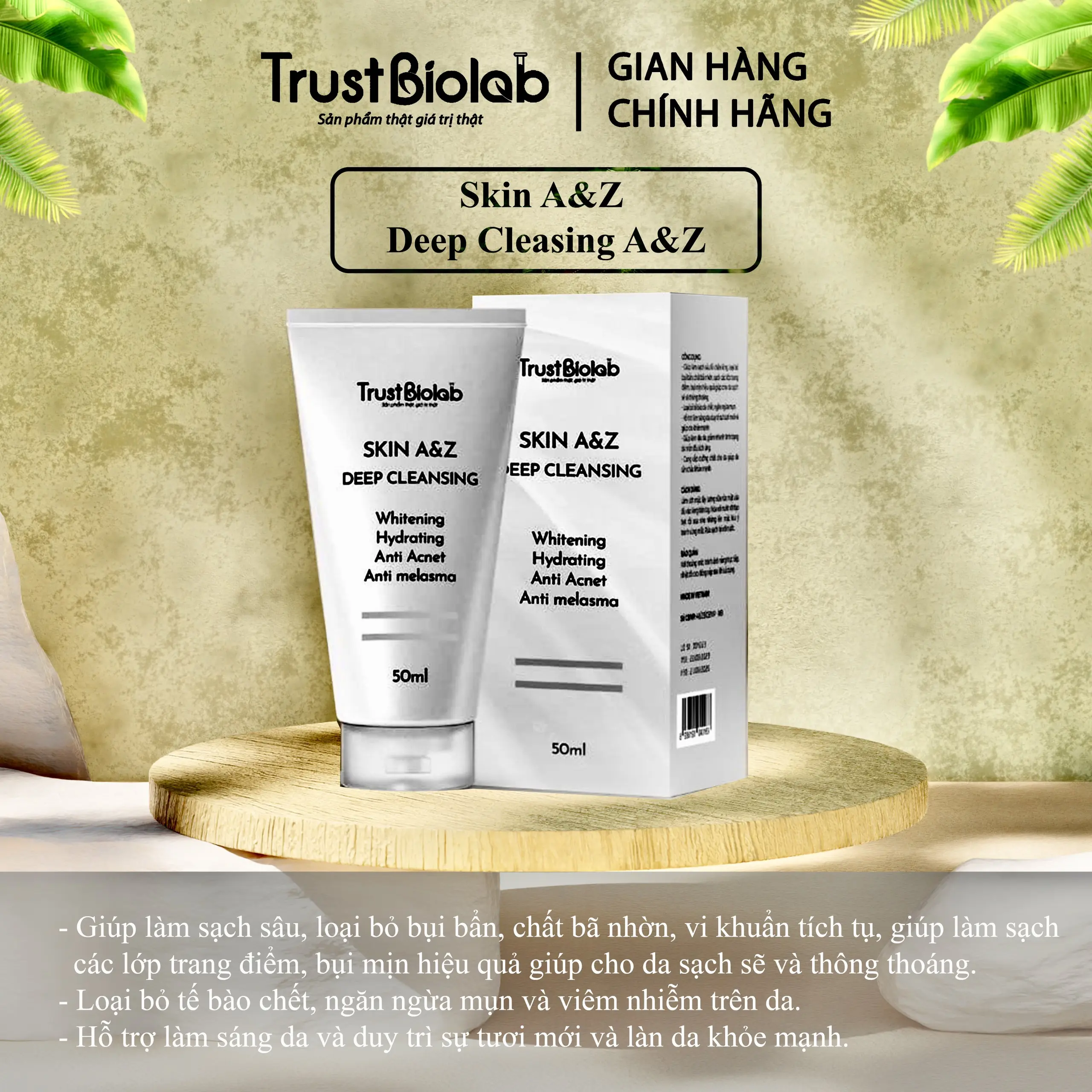 Sữa rửa mặt SKIN A&Z DEEP CLEANSING