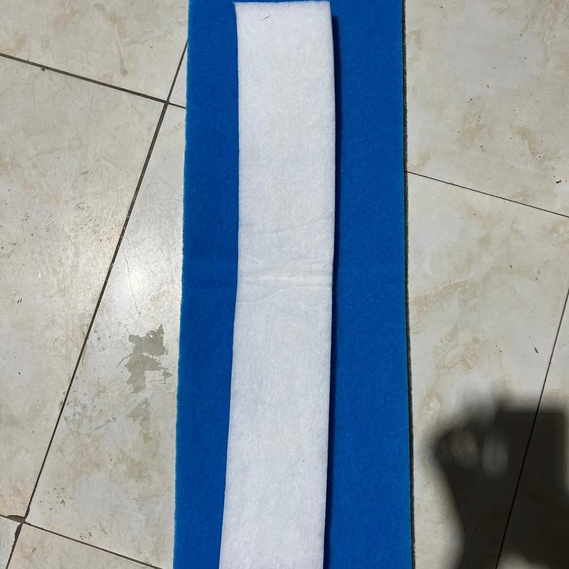Bông lọc nước bể cá cảnh khổ 30x90x2cm,mầu xanh. và bông trắng 74x14x2cm