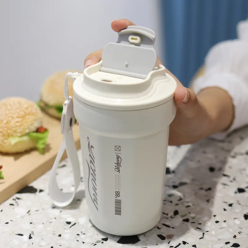Cốc Giữ Nhiệt có quai xách Inox 316 Không Gỉ Uống Nước Nóng Lạnh. 5