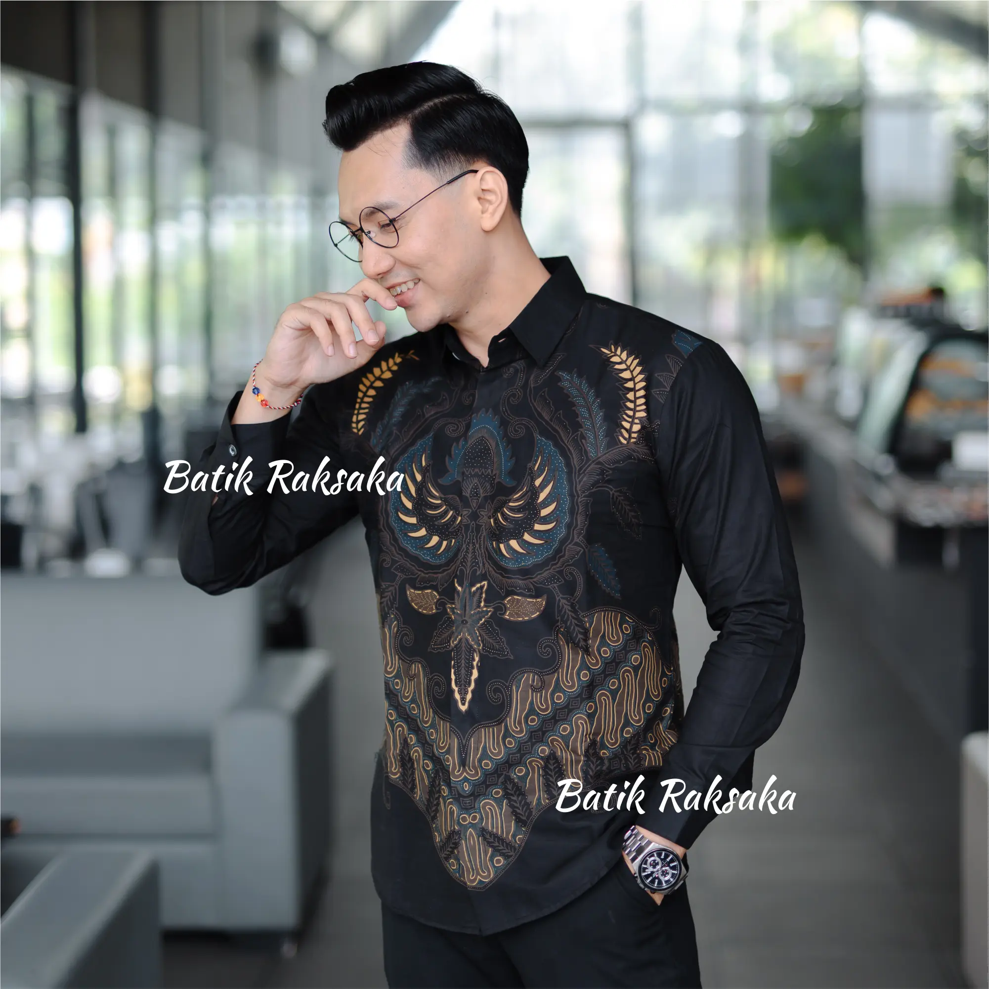 GURDO - Kemeja Batik Pria Slimfit PREMIUM Full Furing Ero Baju Lengan Panjang