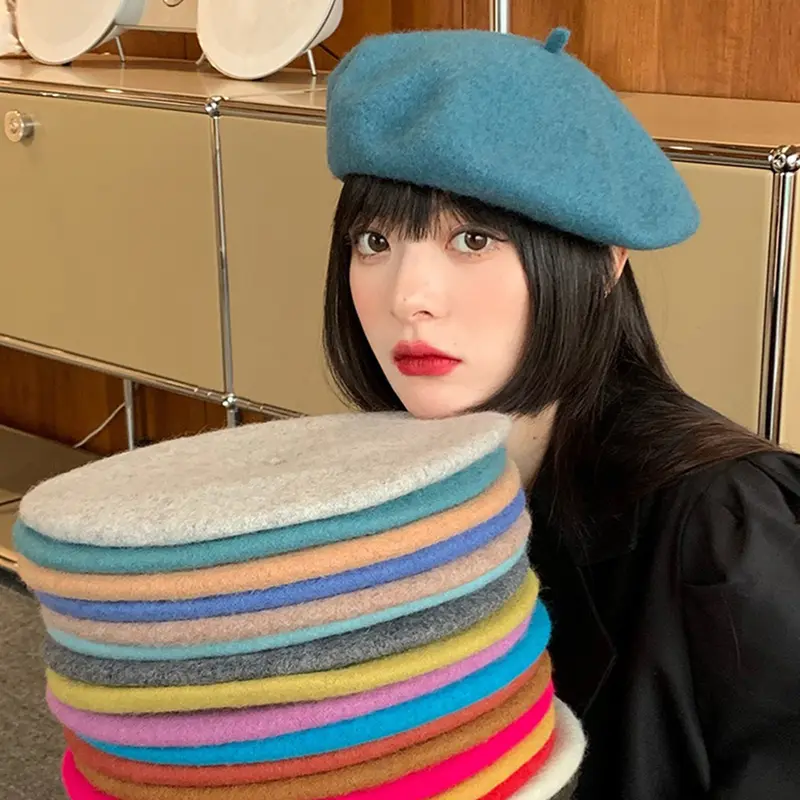 Caramel Topi Pelukis Beret Selebgram Wanita Korean Style Trendy