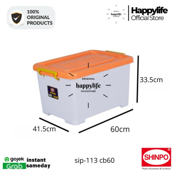 SHINPO Box Container Stack CB60 / Kotak Penyimpanan Serbaguna 60 Liter ...