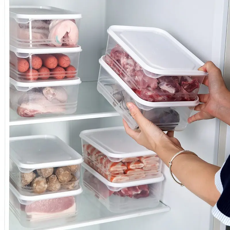 Food Compartment Box Frozen Meat Compartment Box Food Grade Meat Storage Box Refrigerator Frozen Storage Box