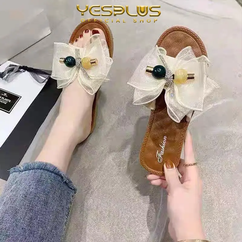 [YESPLUS] 2088 Sandal Selop Jelly Sendal Wanita Motif Pita Import PCU Luar Ruang 6