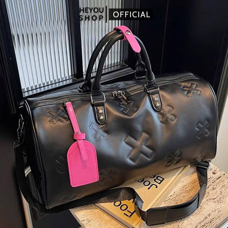 Túi du lịch cá tính Black Pink, túi xách du lịch da cao cấp đựng đồ đi du lịch, túi trống thể thao đựng đồ tập gym BAG05