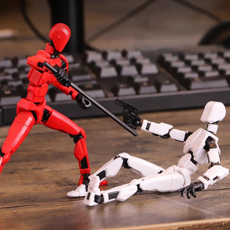 Product Introduction of 3d Printed Action Figure Toy, 1 Count Joints Movable Action Figure Model Toy, Diy Body Decompression Toy, Specialty Diy Supplies 4