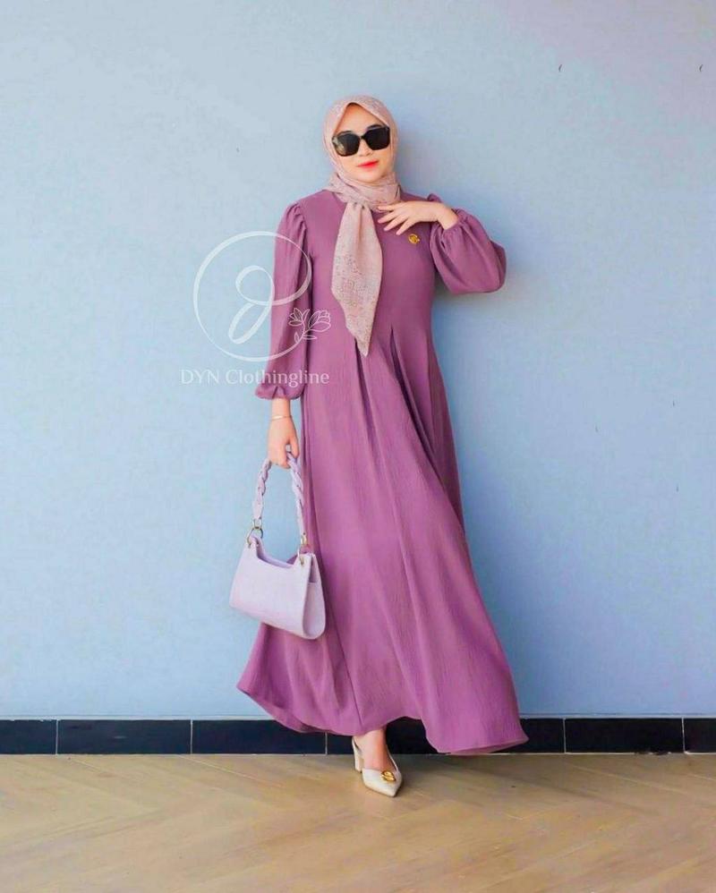 Product Introduction of gamis karin model terbaru 2025 crinkle airflow premium Dress Balon Wanita 25