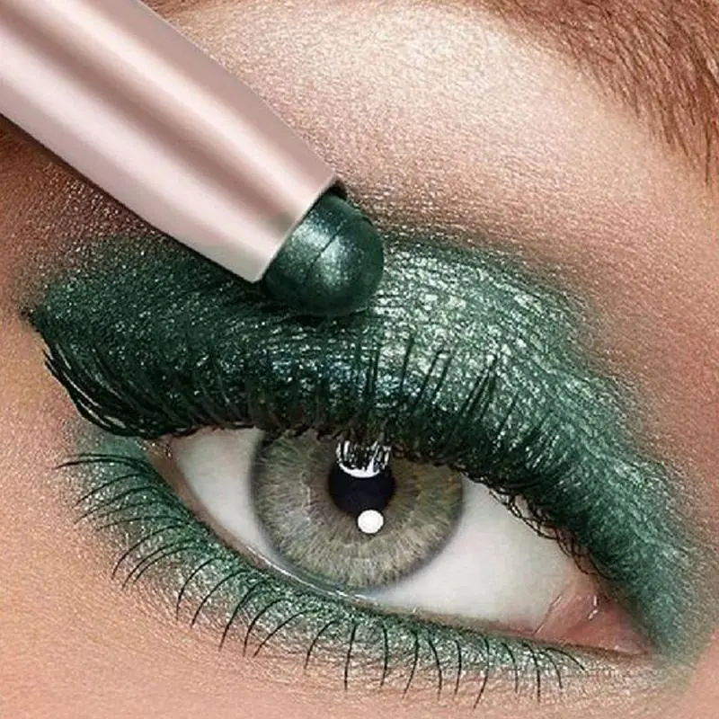 Colorful Eyeshadow Stick Pink Brown Green Black Eyeshadow Pencil High Gloss Pearlescent Shadow Sticks Waterproof Stage Makeup Clear Glossy Shimmer Cosmetic