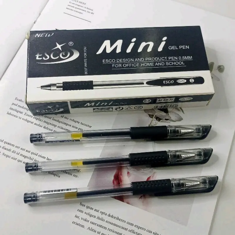 (New) GROSIR Pulpen ESCO MINI GEL ISI 12PCS PULPEN ESCO M58H