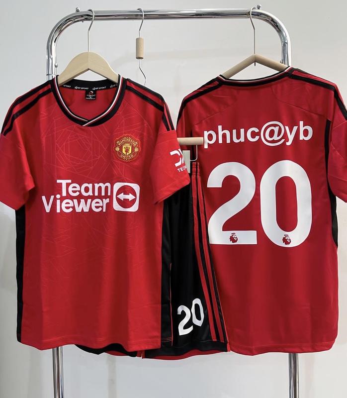   CÓ IN TÊN  Bộ áo bóng đá trẻ em MU ĐỎ TIM đủ size cho bé 8-50kg chất thun lạnh thoáng mát Top Kids Sports 