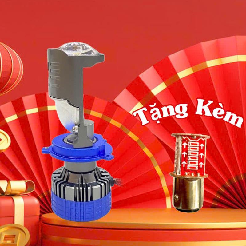 ĐÈN PHA LED T90 Plus  CHÂN H4 trong phân khúc Bi Cầu MiNi - Bảo hành 2 năm lỗi 1 đổi 1 ! Đèn Pha Đèn Ô Tô Máy H4 12v vs 24v  (tặng 1 Hậu Audi) Phụ Tùng