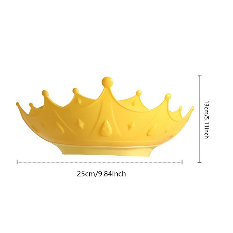 Cute Kids Cartoon Crown Shaped Shower Cap, 1 Count Reusable Silicone Shower Cap for Kids, Bathroom Supplies for Home Use 3