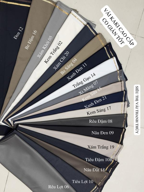 VẢI KAKI CAO CẤP ( CO GIẢN ) MAY QUẦN NAM CÔNG SỞ