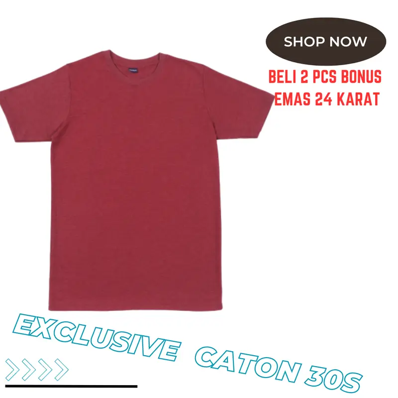 KAOS POLOS PENDEK COTTON COMBED 30s ADEM Untuk PRIA WANITA Distro Katun Oblong Baju 0