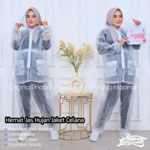 Hemat Jaket Celana Mantol Jas Hujan PVC Tahan air