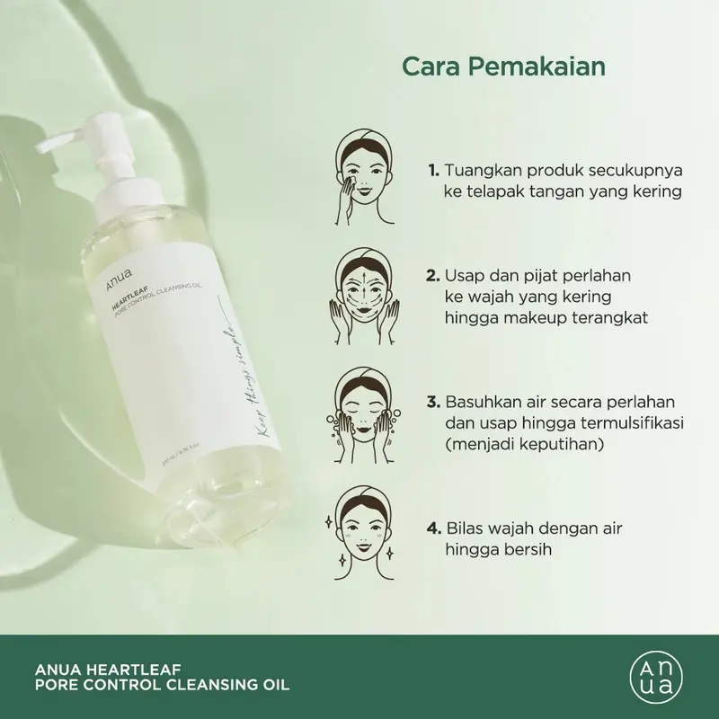 ANUA Heartleaf Pore Control Cleansing Oil 200ML - Pembersih - Deep Cleansing Berpori【BPOM】. 6