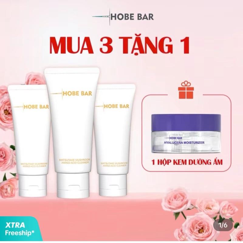 Mua 3 tặng 1 Combo 3 Sữa Rửa Mặt Làm Sáng Da + 1 Kem dưỡng ẩm HOBEBAR Skincare sua ruam Cho Bé Nữ midu suaru amat hyaluronic acid