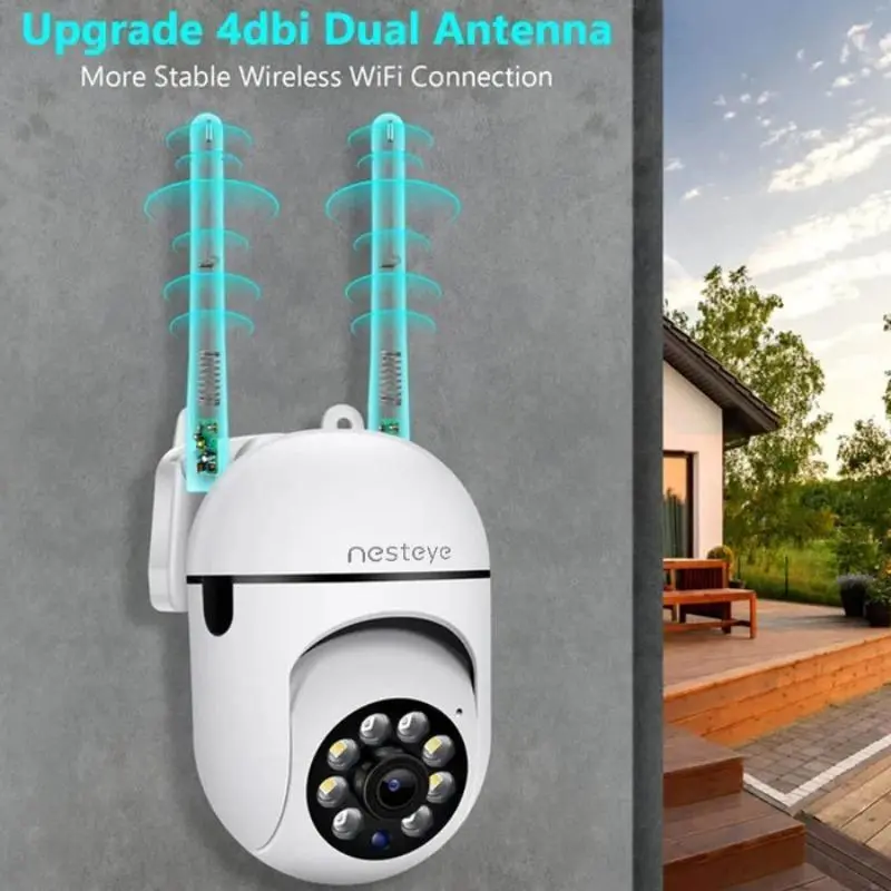 1080P Full HD WiFi IP Camera, Night Vision Camera with 8GB Memory Card, Motion-Detection Remote Monitoring Camera, Home Security Camera 2