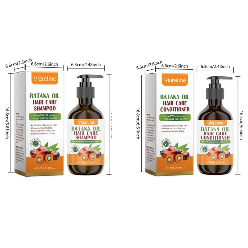 Batana Oil Shampoo & Conditioner Set, 2 Boxes Hair Care Shampoo & Conditioner, Moisturizing Soothing Hair Care Product for Men & Women 1