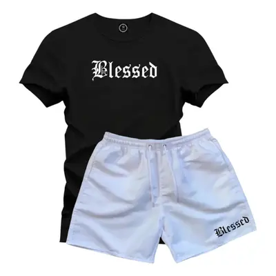 Kit Camiseta + Short Tectel BLESSED Camisa 100% Algodão Bermuda Tactel premiun ENVIO - IMEDIATO