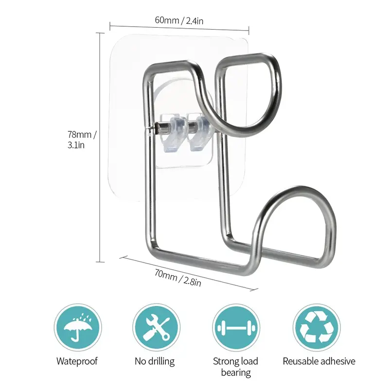 Móc treo/ Giá treo chậu, đồ dùng nhà tắm, nhà bếp bằng inox siêu chắc 2