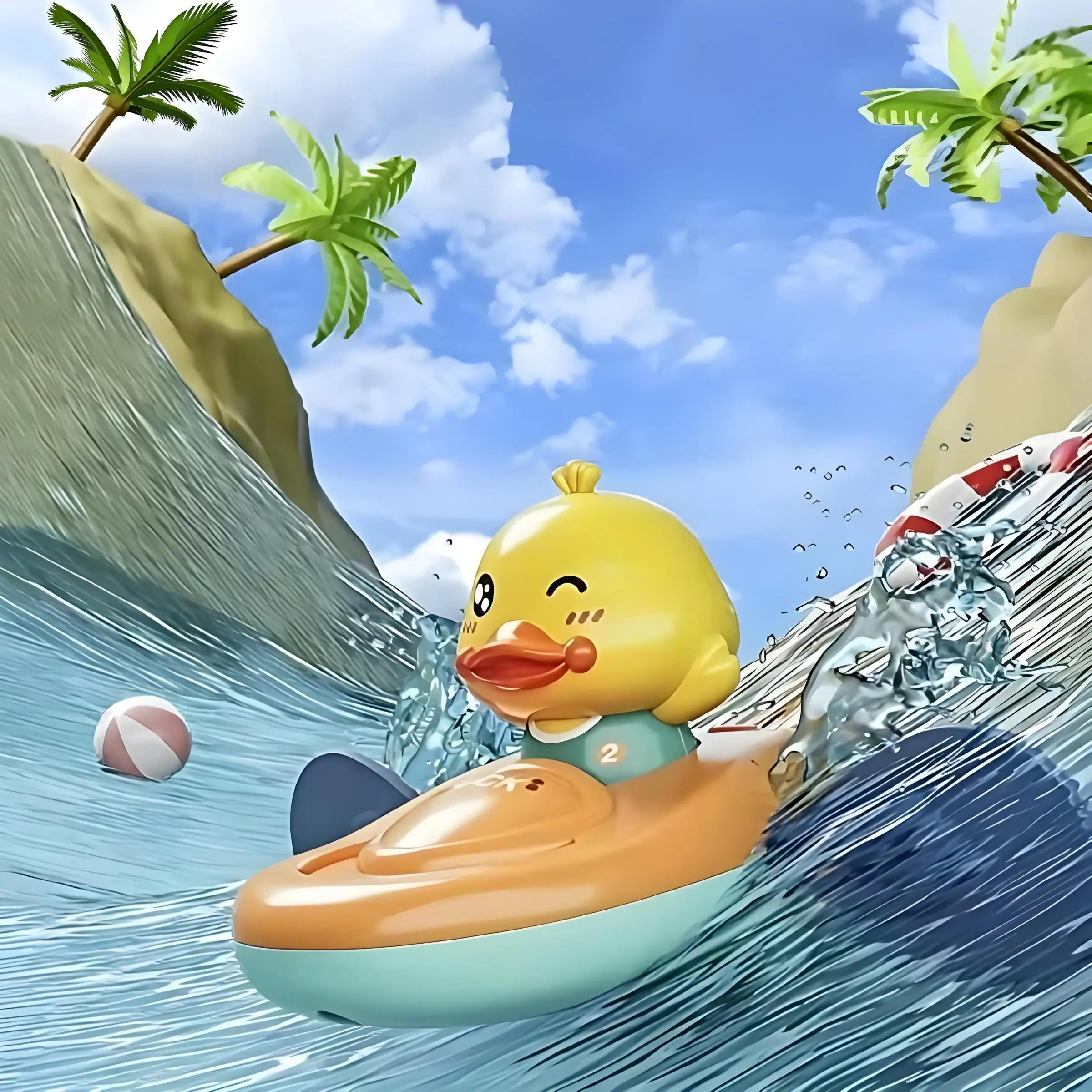 Clockwork Duck Design Water Toy, Cute Duck Design Swimming Pool Toy, Water Toy for Kids, Swimming Pool Toy, Outdoor Play Toy