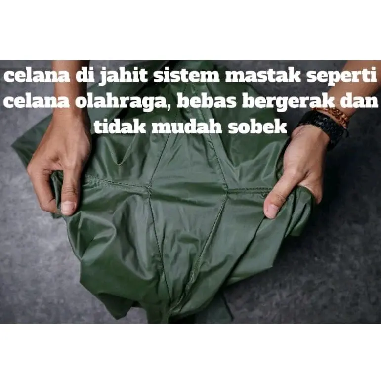 RAINCOAT Jas Hujan Dewasa Mantel Pria Wanita Bahan Parasut 2