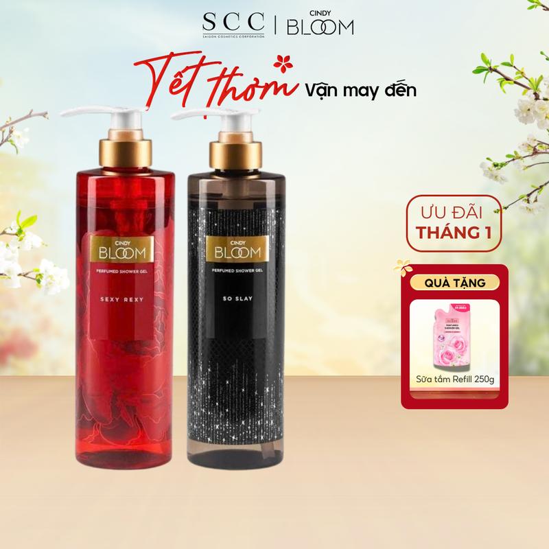 Combo Sữa tắm nước hoa Cindy Bloom Sexy Rexy và So Slay Quyến rũ Nữ tính - Hương thơm cao cấp giảm thâm sạm làm đều màu da công thức gel mịn nhẹ dưỡng ẩm cho da mềm mại Quatangbangai Quà tặng bạn gái