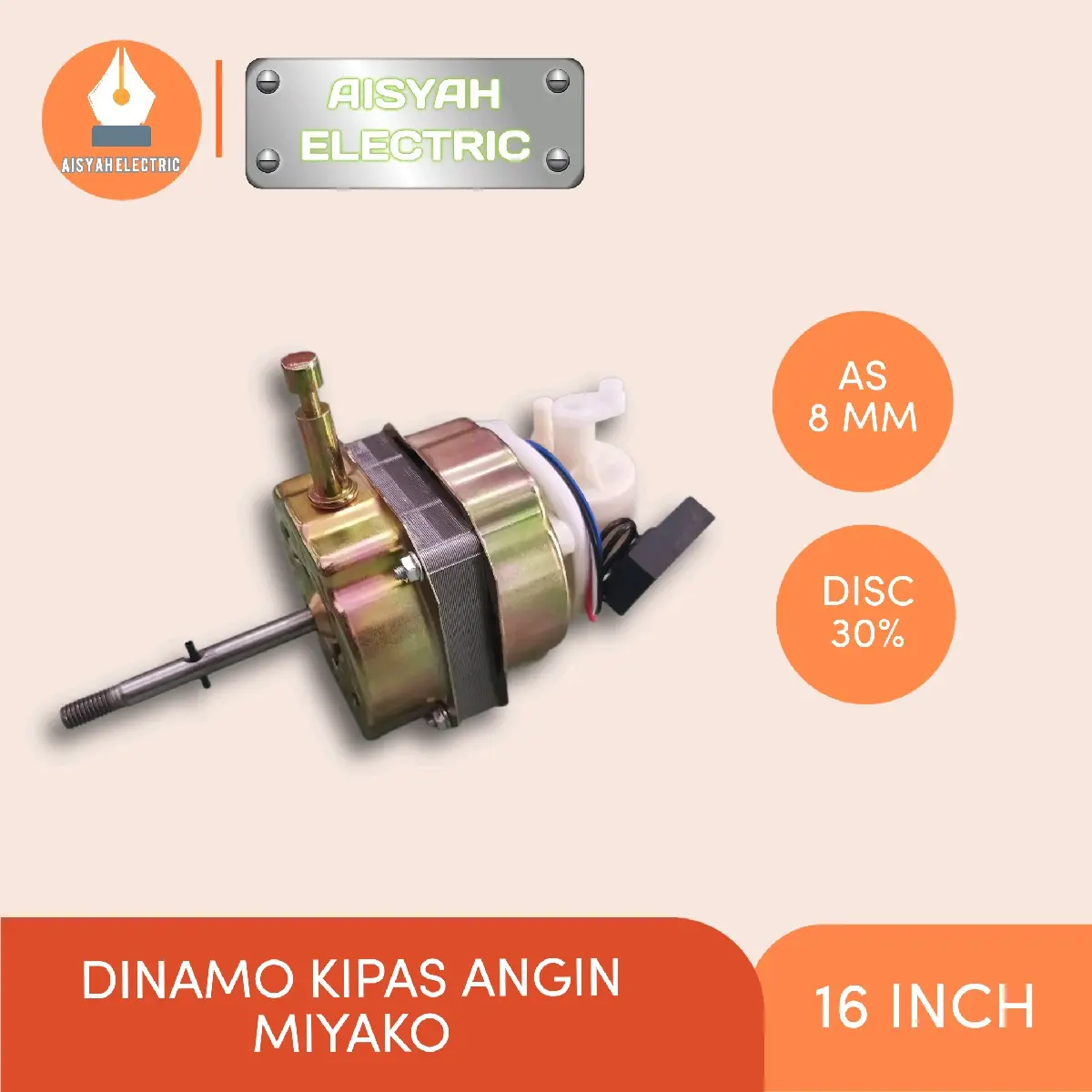 DINAMO KIPAS ANGIN MERK MIYAKO 16 INCH Listrik
