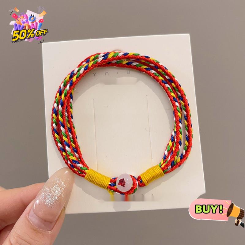 2025 Ready Stock 2025 Dragon Boat Festival Red String Bracelet Ethnic ...