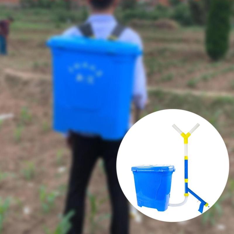 Manual Fertilizer Spreader Professional Blue for Ice Melt Garden Vegetables 5