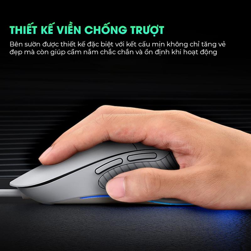 Chuột máy tính gaming SIDOTECH INPHIC PB1 có app hỗ trợ macro game pubg liên minh 8800 DPI thiết kế công thái học ôm tay viền chống trượt có LED 4 màu tắt âm silent click văn phòng | BigBuy360 - bigbuy360.vn