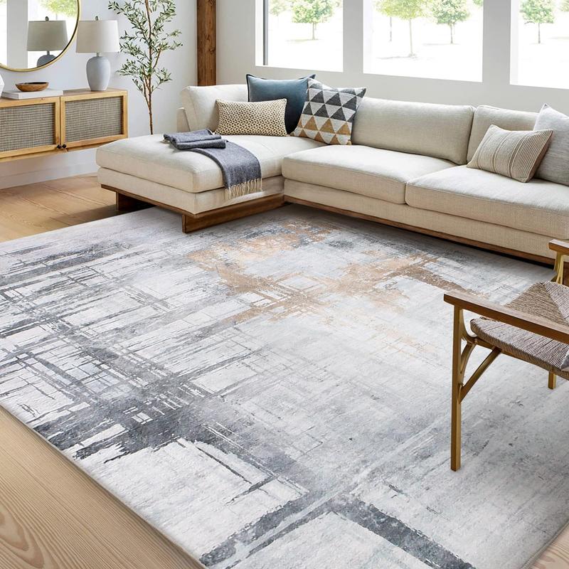 Boho Style Abstract Pattern Rug, Non-slip Soft Comfortable Floor Mat, Runner Carpets, Unique Rugs,  Decorative Area Rug for Home Living Room Bedroom Kitchen 4