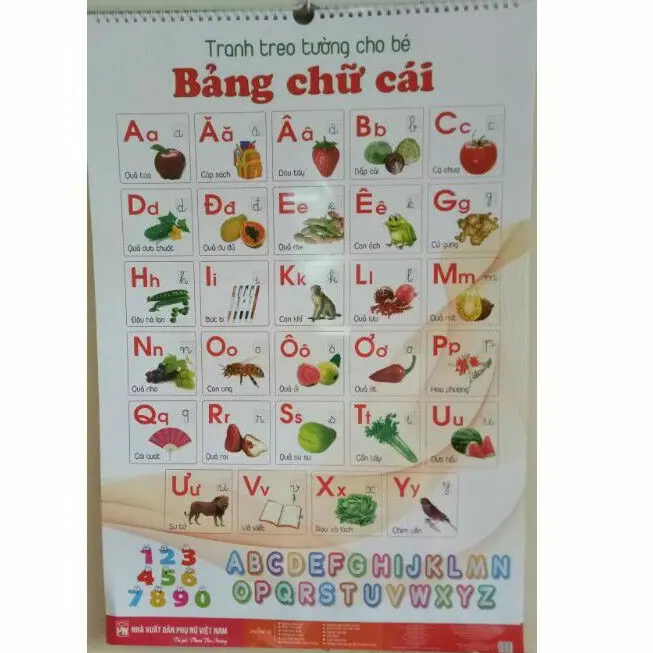 Bộ tranh treo tường 12 chủ đề song ngữ anh - việt