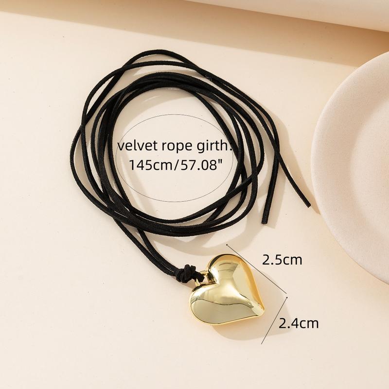 Horse in Heart Pendant Choker Necklace with Black Velveteen Cord Horse in Heart Pendant Choker Necklace with Black Velveteen Cord