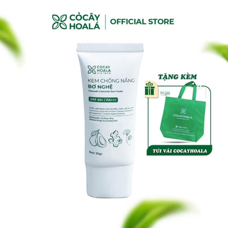 [MẪU MỚI NHẤT] Kem Chống Nắng Bơ Nghệ Cỏ Cây Hoa Lá SPF50/PA+++ Hỗ Trợ Kiềm Dầu Nâng Tone Tự Nhiên Dưỡng Da Se Mịn Lỗ Chân Lông - 30ml Skincare Nữ Women Làm Đẹp Da duong sữa _ làm trắng collagen đặc biệt là da dầu kiểm soát dầu rửa lười