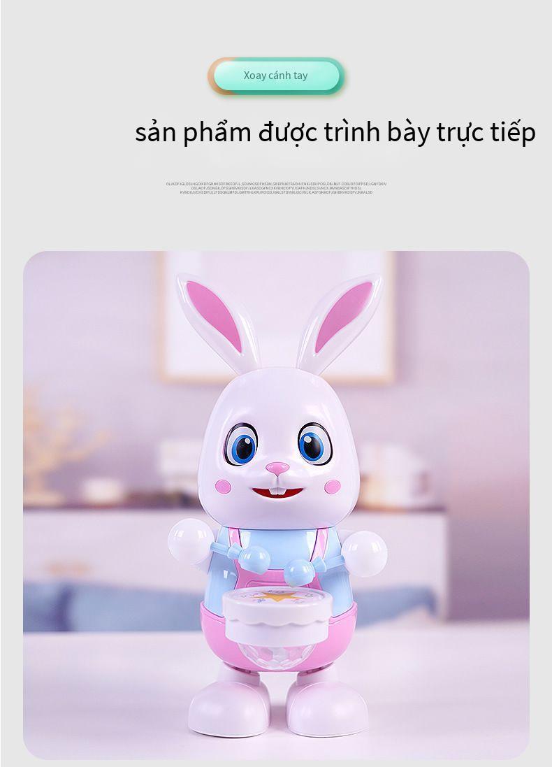 Product Introduction of Robot Thỏ Nhảy Hát Bài Hát Thỏ Điện Tử Âm Nhạc Động Vật Robot Đánh Trống Với Đèn LED Đồ Chơi Thú Cưng Điện Dễ Thương Quà Tặng Sinh Nhật Cho Trẻ Em điều  ước  của  thỏ  robot 3