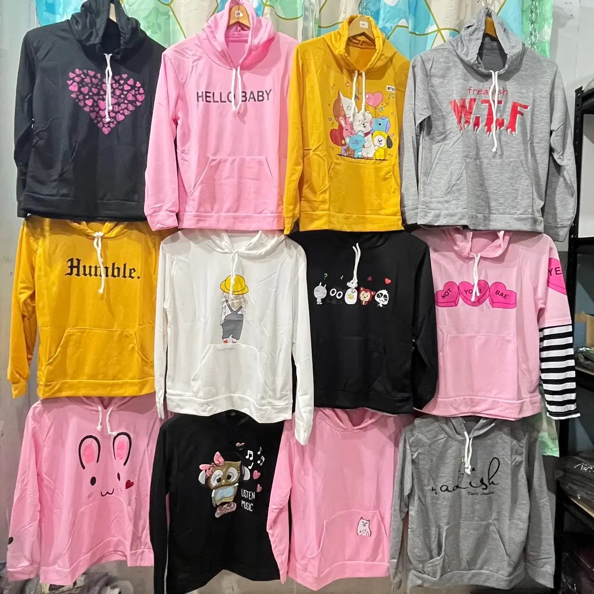 CUCI GUDANG / 4PC 100RB HOODIE ANAK CEWEK / JAKET / SWEETER ABG MURAH Motif