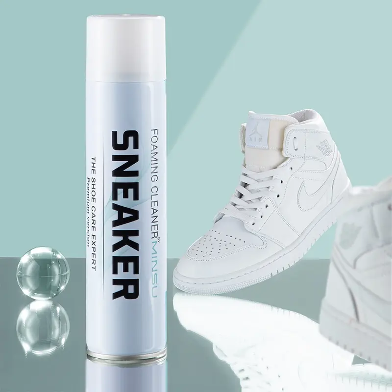 Bình xịt tạo bọt tuyết vệ sinh giày dép Sneaker Minsu phiên bản Premium 1 lọ 300ml, chai giặt giầy khô không dùng nước. 1